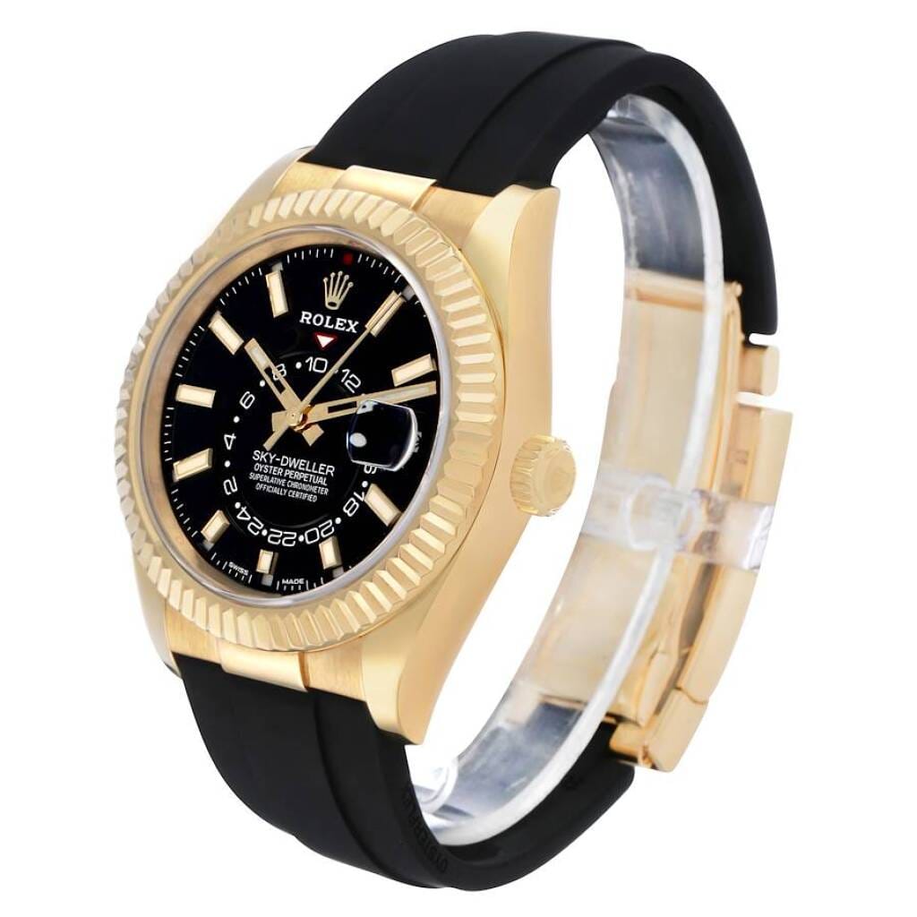 Sky-Dweller (Reference 326238). A 42mm yellow gold automatic wristwatch with date and dual time. 2021