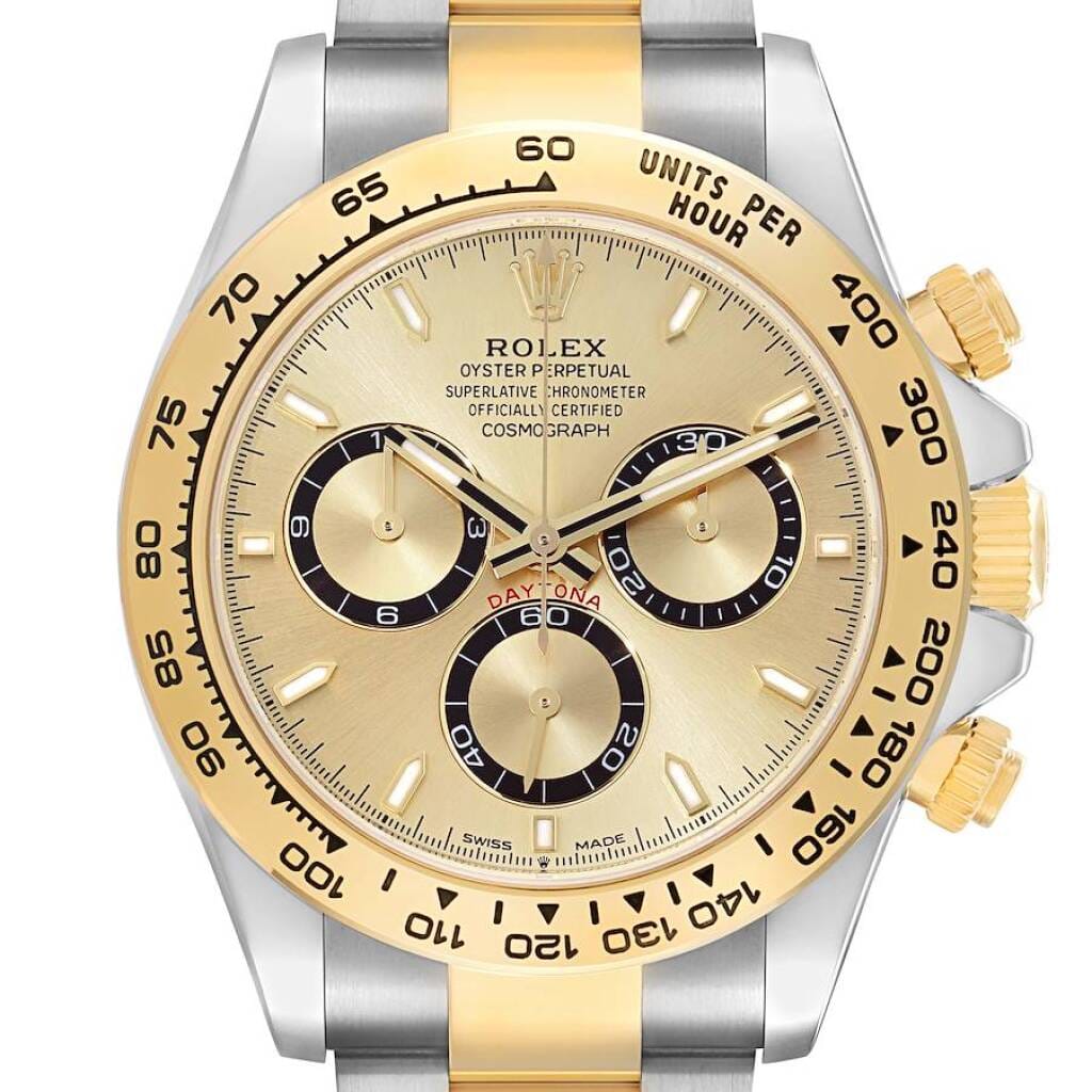 Cosmograph Daytona (Reference 126503). A 40mm yellow gold stainless steel automatic wristwatch with chronograph. 2025