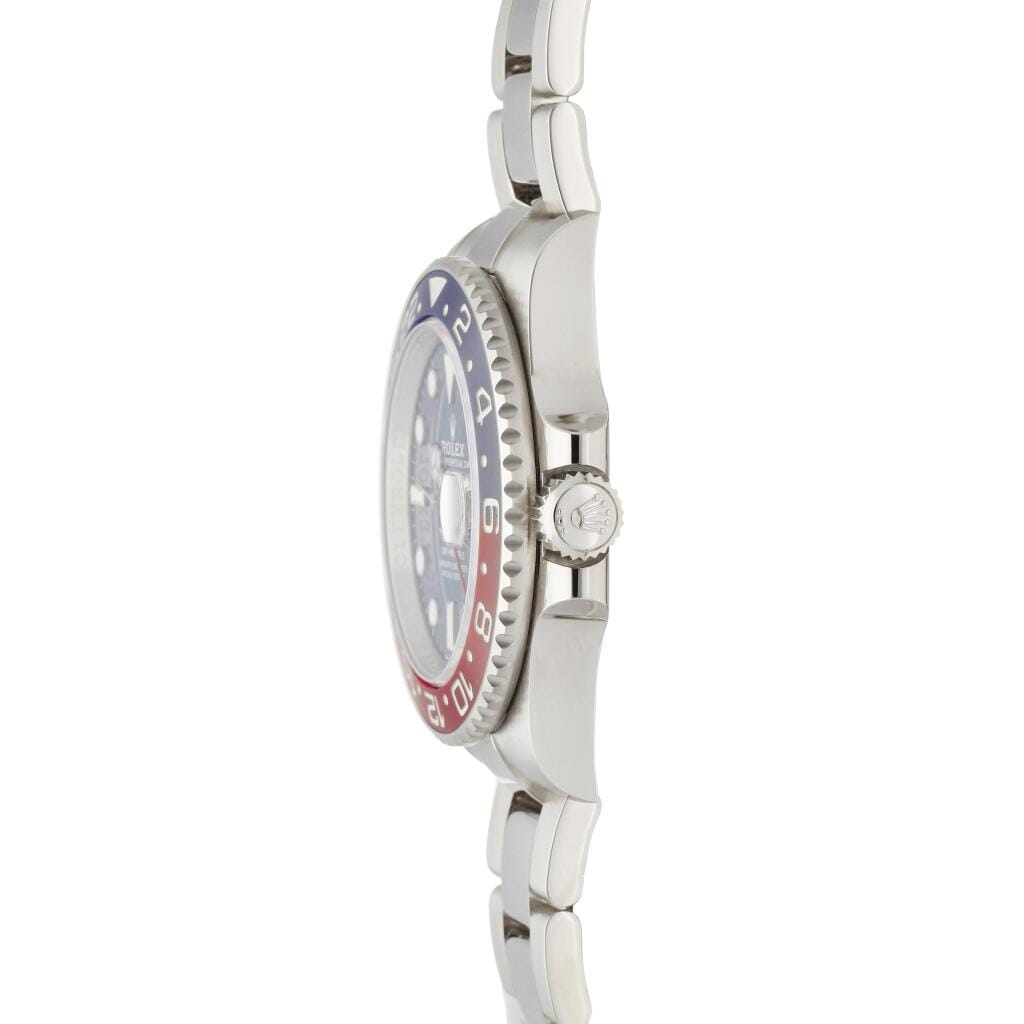 GMT Master II 'Pepsi' (Reference 116719BLRO). A 40mm white gold automatic wristwatch with date and dual time. 2022