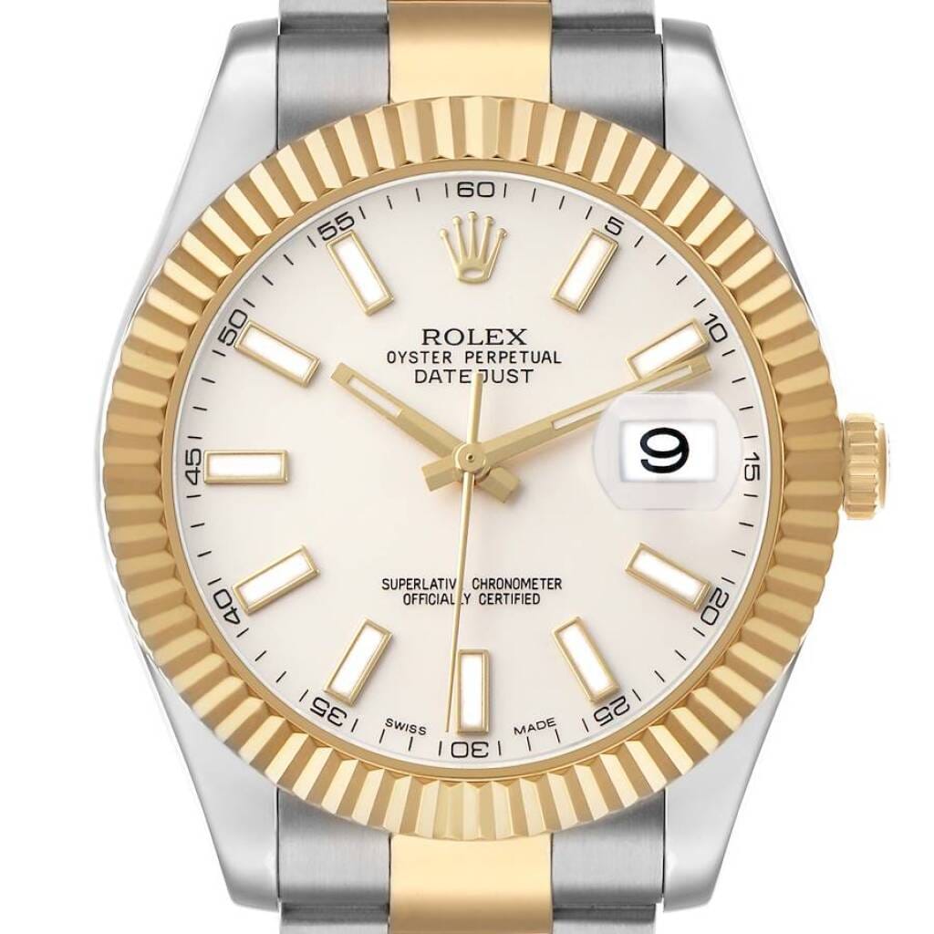 Datejust (Reference 116333). A 41mm yellow gold stainless steel automatic wristwatch with date. 2014