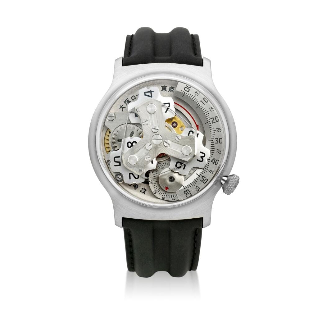 No. 5 Kai. A 40.5mm unworn stainless steel automatic wristwatch with semi-skeletonized satellite hours display. 2026