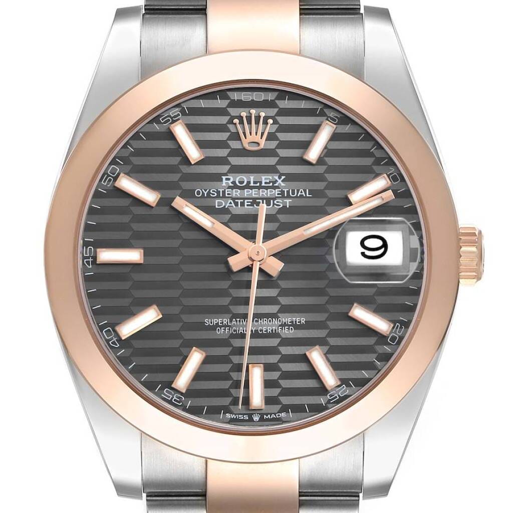 Datejust (Reference 126301). A 41mm rose gold stainless steel automatic wristwatch with date. 2023
