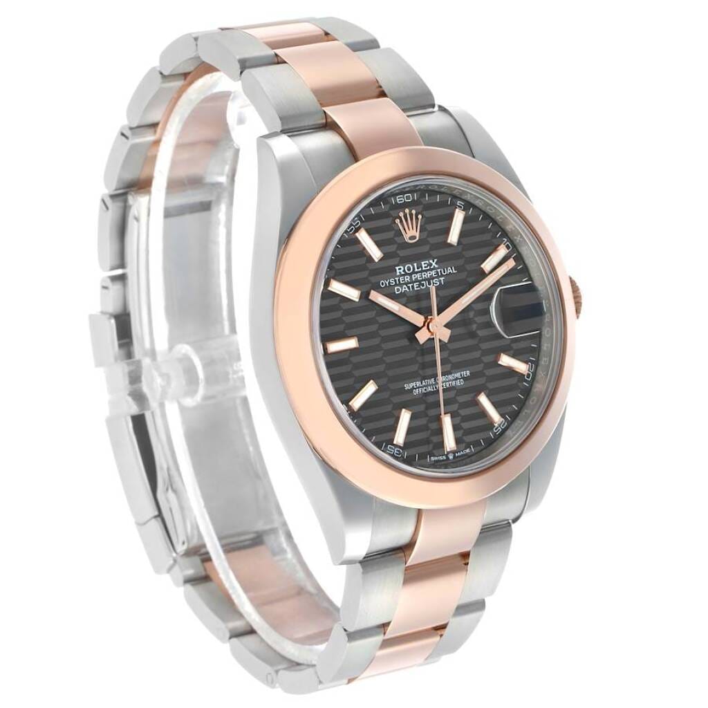 Datejust (Reference 126301). A 41mm rose gold stainless steel automatic wristwatch with date. 2023