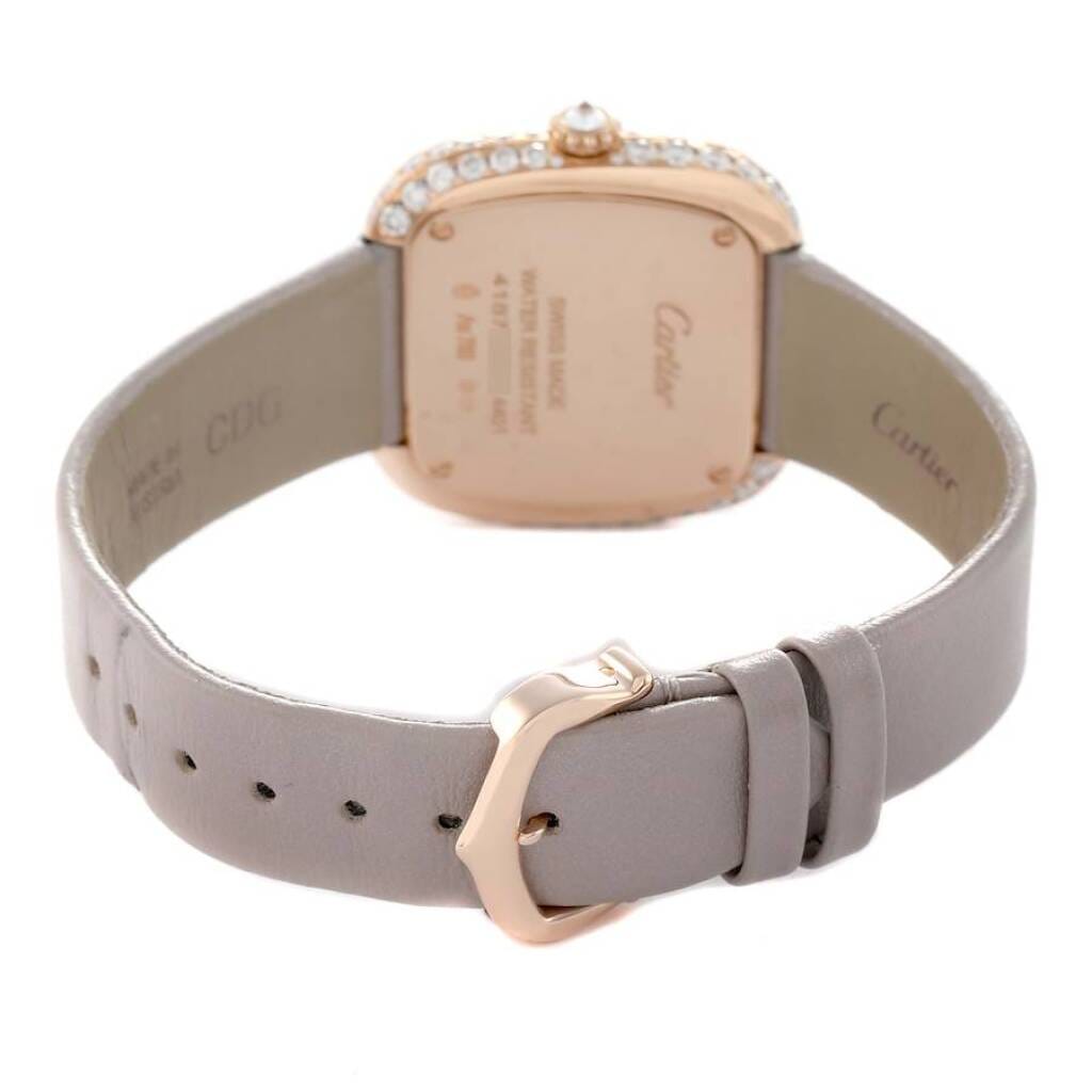Coussin de Cartier Medium (Reference WJCS0005). A 31mm rose gold diamond-set quartz wristwatch. 2022