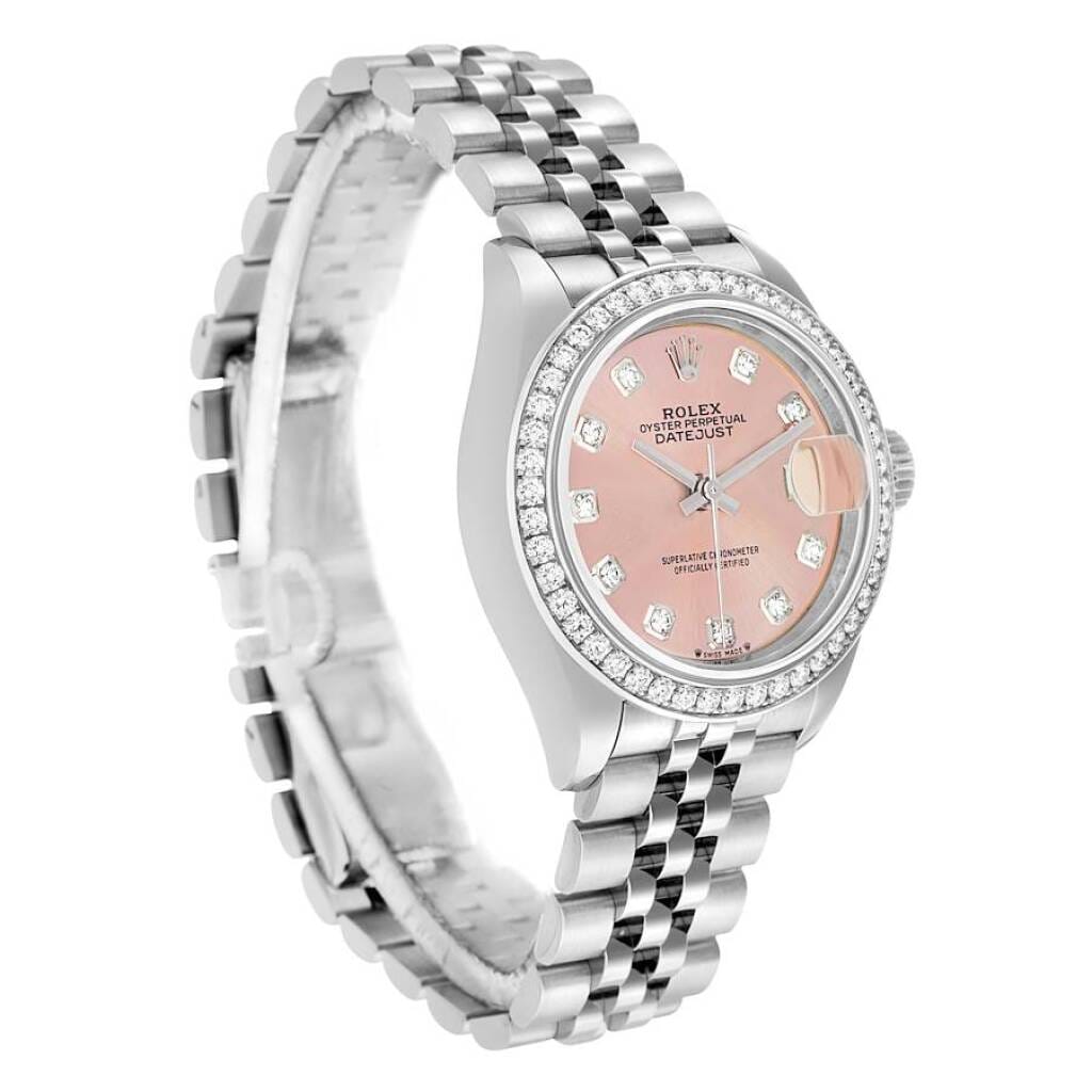 Datejust (Reference 279384). A 28mm white gold stainless steel diamond-set automatic wristwatch with date. 2002-2003
