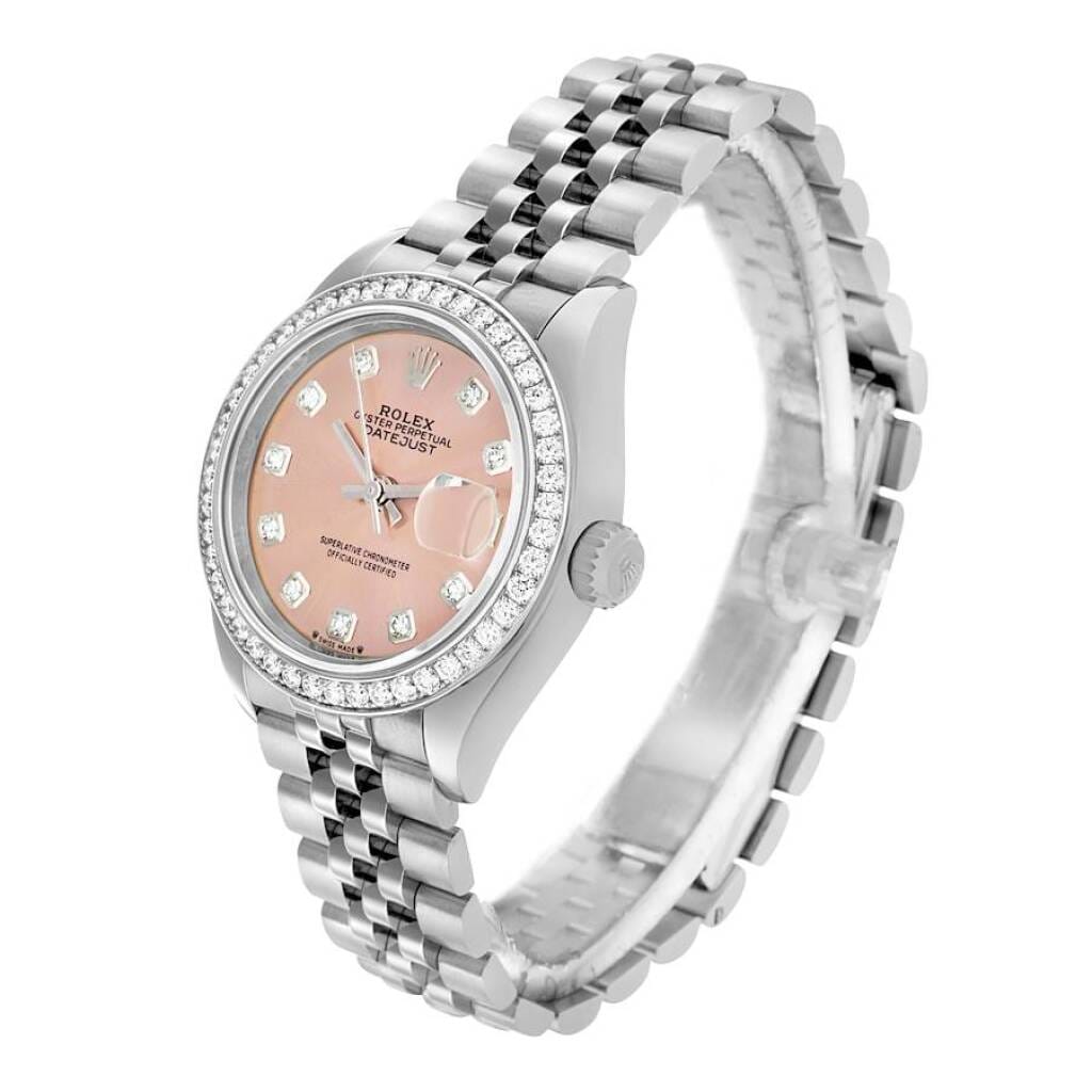 Datejust (Reference 279384). A 28mm white gold stainless steel diamond-set automatic wristwatch with date. 2002-2003