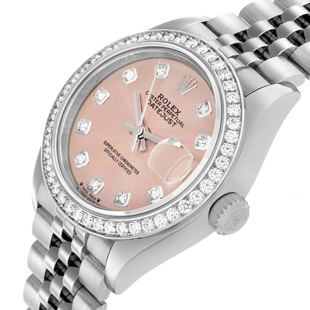 Datejust (Reference 279384). A 28mm white gold stainless steel diamond-set automatic wristwatch with date. 2002-2003