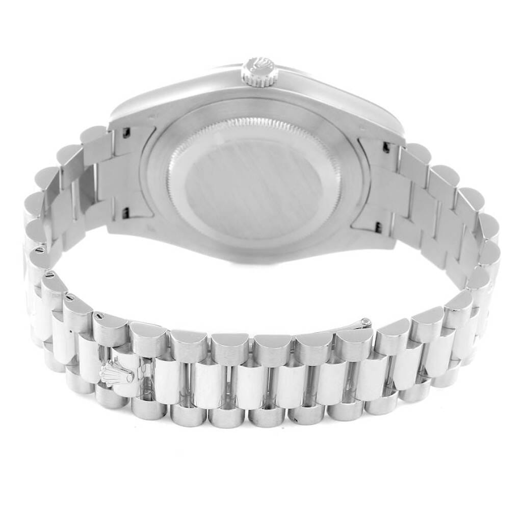 President Day-Date II (Reference 218206). A 41mm platinum automatic wristwatch with date and day. 2014