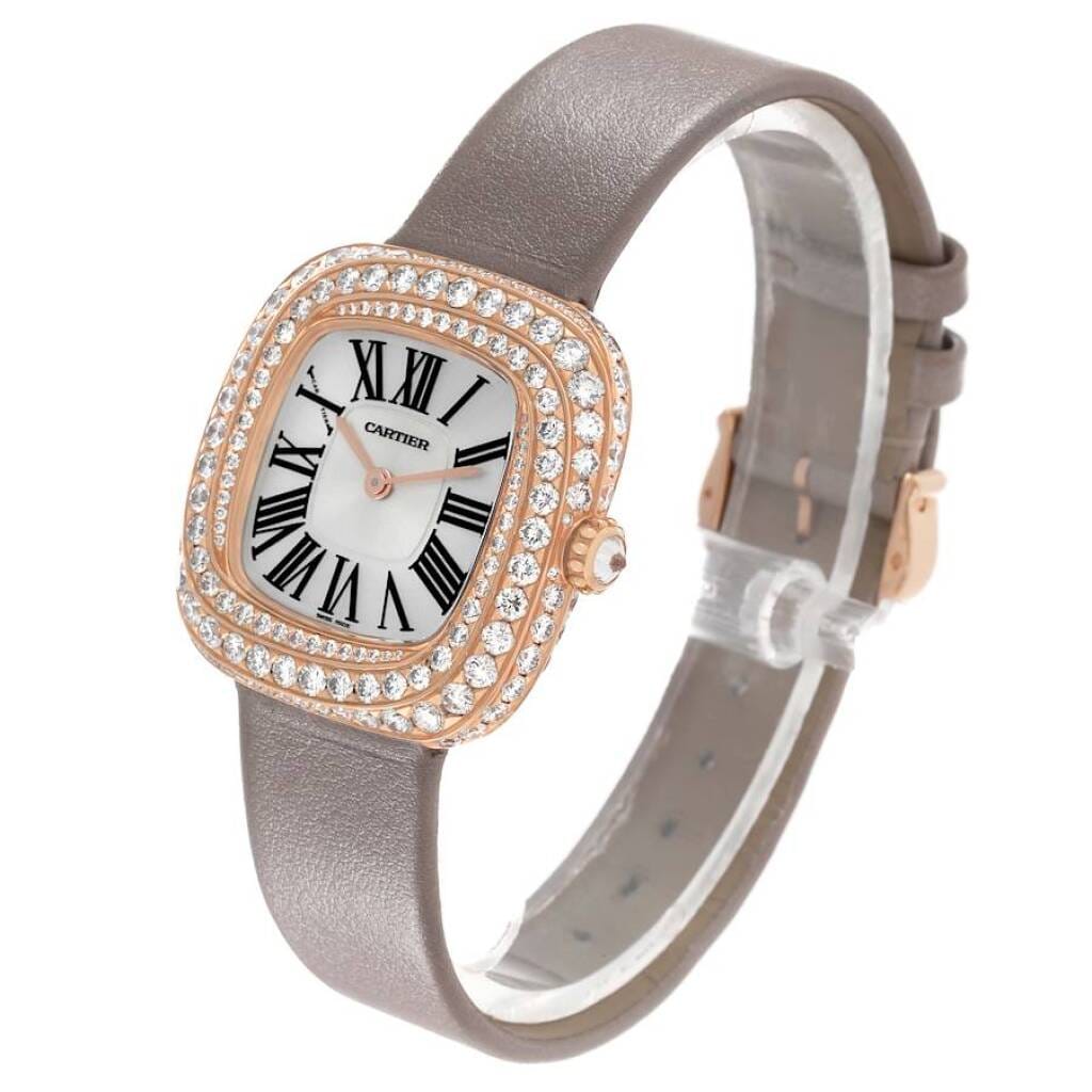 Coussin (Reference WJCS0005). A 31mm rose gold diamond-set quartz wristwatch. 2022