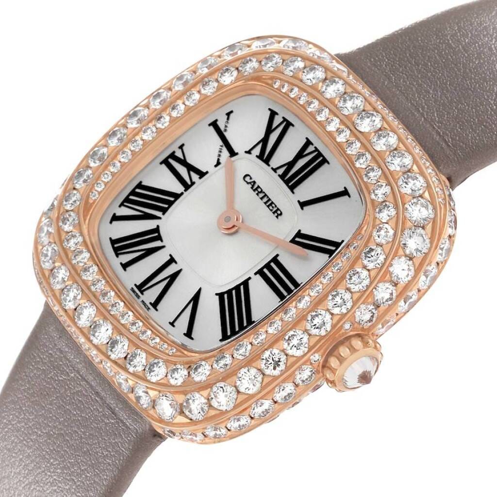 Coussin (Reference WJCS0005). A 31mm rose gold diamond-set quartz wristwatch. 2022