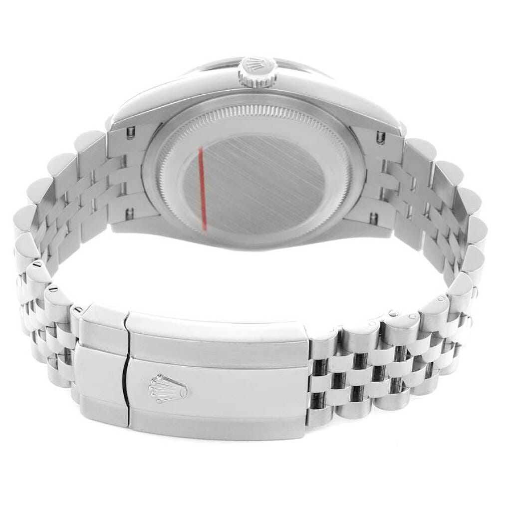 Datejust (Reference 126284). A 36mm white gold stainless steel diamond-set automatic wristwatch with date.