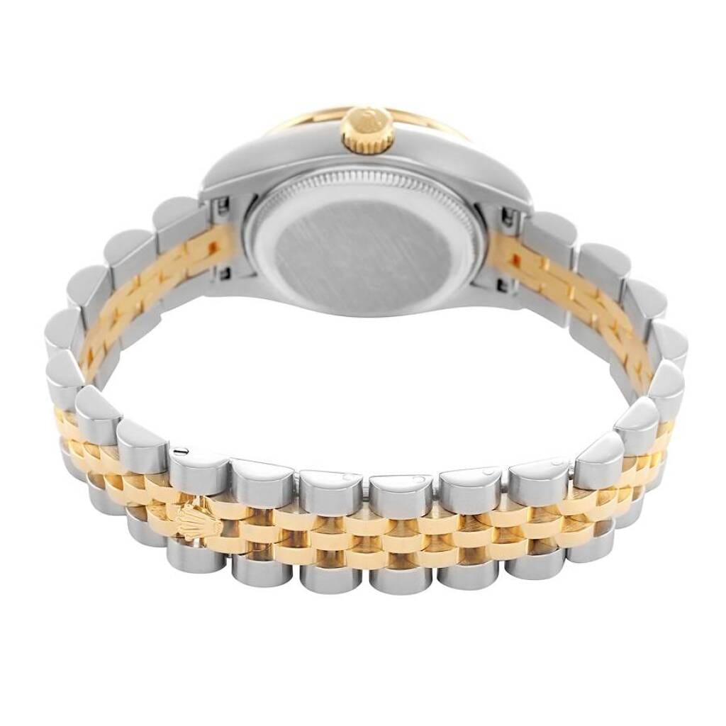 Datejust (Reference 179383). A 26mm yellow gold stainless steel diamond-set automatic wristwatch with date.