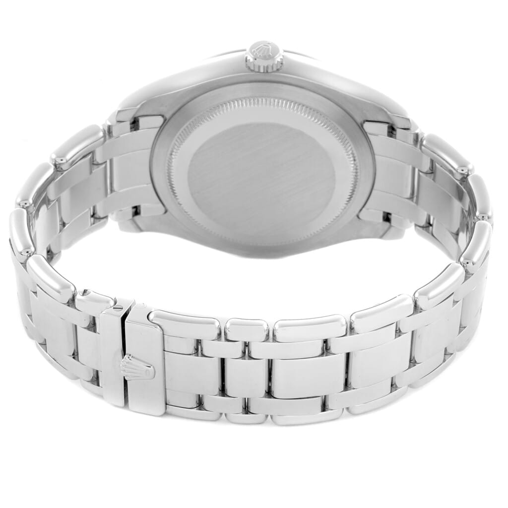 Day-Date (Reference 18946). A 39mm platinum diamond-set automatic wristwatch with day and date. 2001