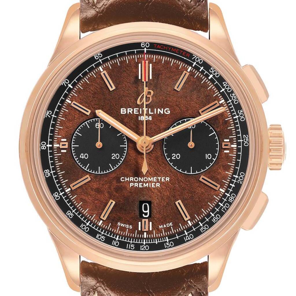 Premier B01 Bentley Centenary Limited Edition (Reference RB0118). A 42mm rose gold automatic wristwatch with date and chronograph. 2021
