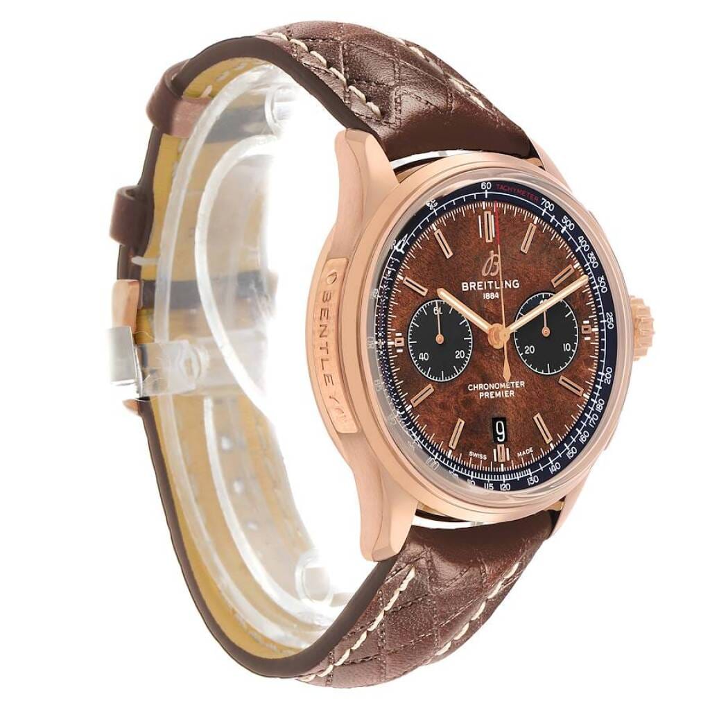 Premier B01 Bentley Centenary Limited Edition (Reference RB0118). A 42mm rose gold automatic wristwatch with date and chronograph. 2021