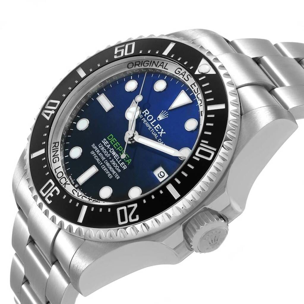 Sea-Dweller D-Blue (Reference 126660). A 44mm stainless steel automatic wristwatch with date. 2019