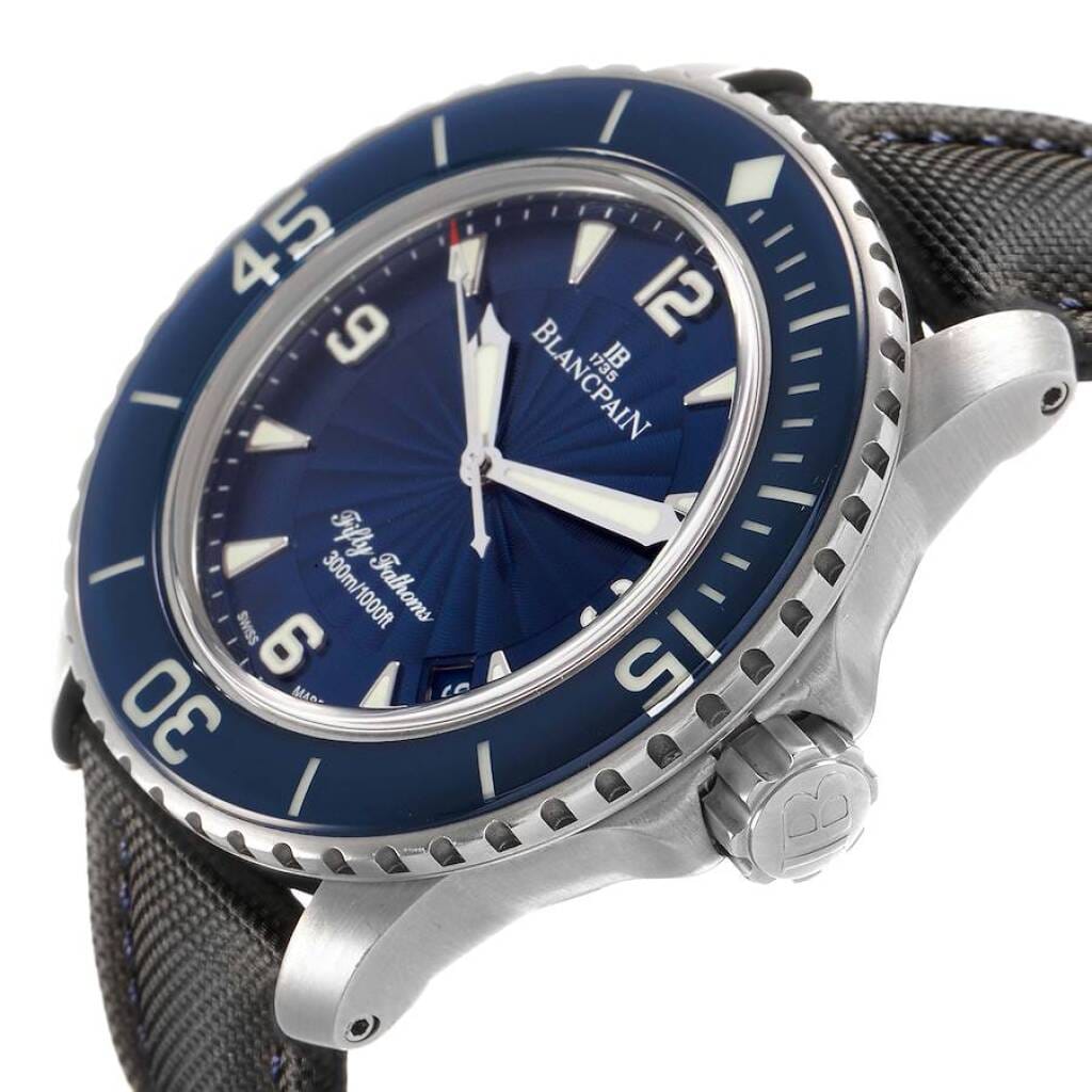 Fifty Fathoms Automatique (Reference 5015D-1140-52B). A 45mm stainless steel automatic wristwatch with date. 2017