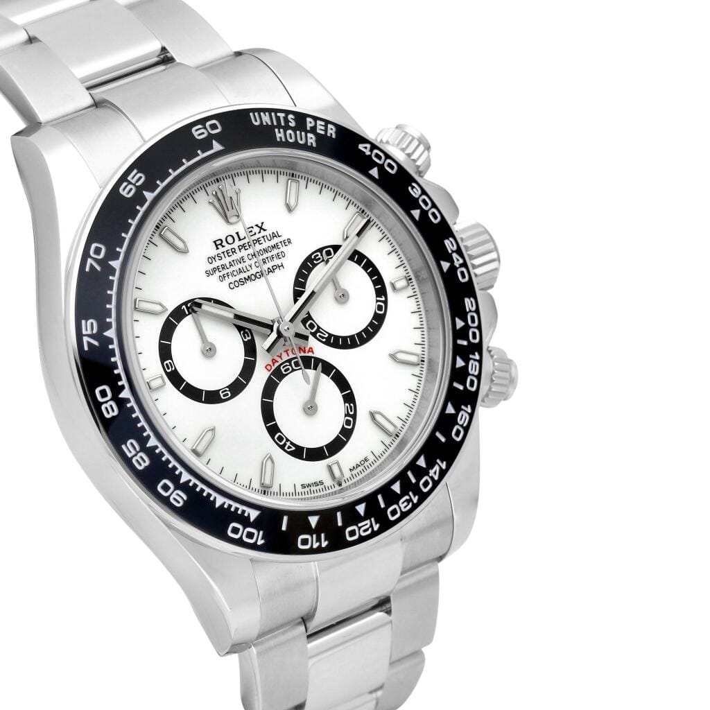 Cosmograph 'Panda' Daytona (Reference 126500LN). A 40mm stainless steel chronograph automatic wristwatch. 2024