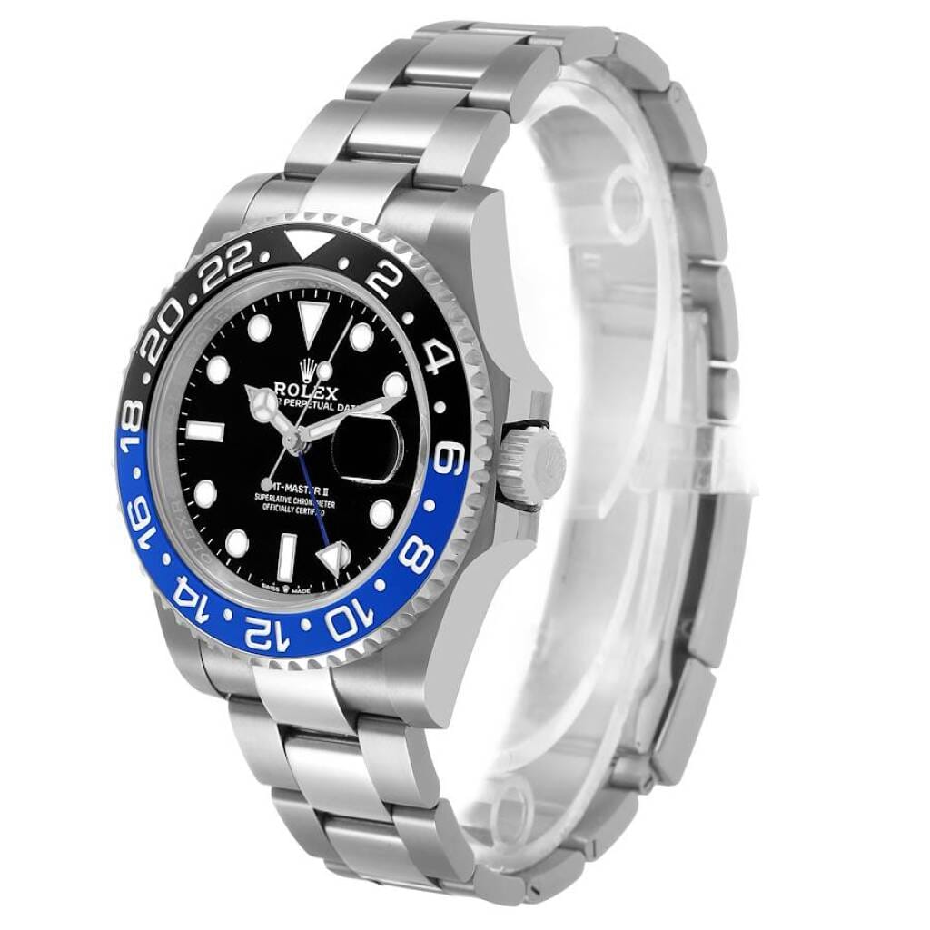 GMT-Master II 'Batman' (Reference 126710BLNR). A 40mm stainless steel automatic wristwatch with date and dual time. 2022
