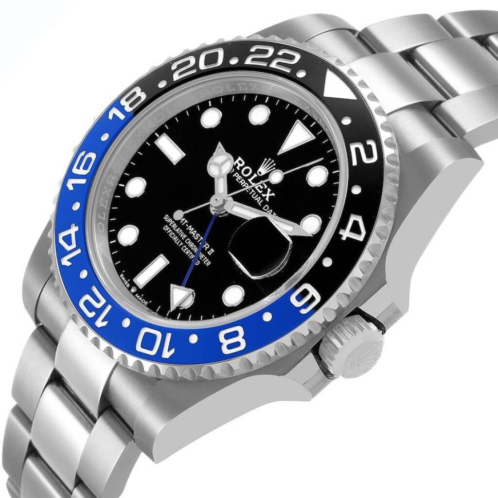 GMT-Master II 'Batman' (Reference 126710BLNR). A 40mm stainless steel automatic wristwatch with date and dual time. 2022