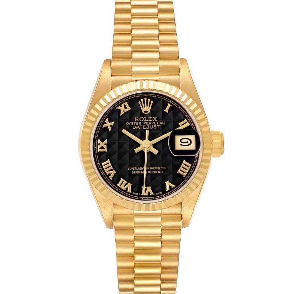 President Datejust (Reference 69178). A 26mm yellow gold automatic wristwatch with date. 1990-1991