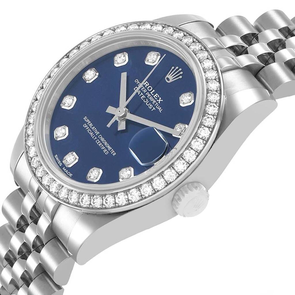 Datejust (Reference 178384). A 31mm white gold stainless steel diamond-set automatic wristwatch with date. 2019