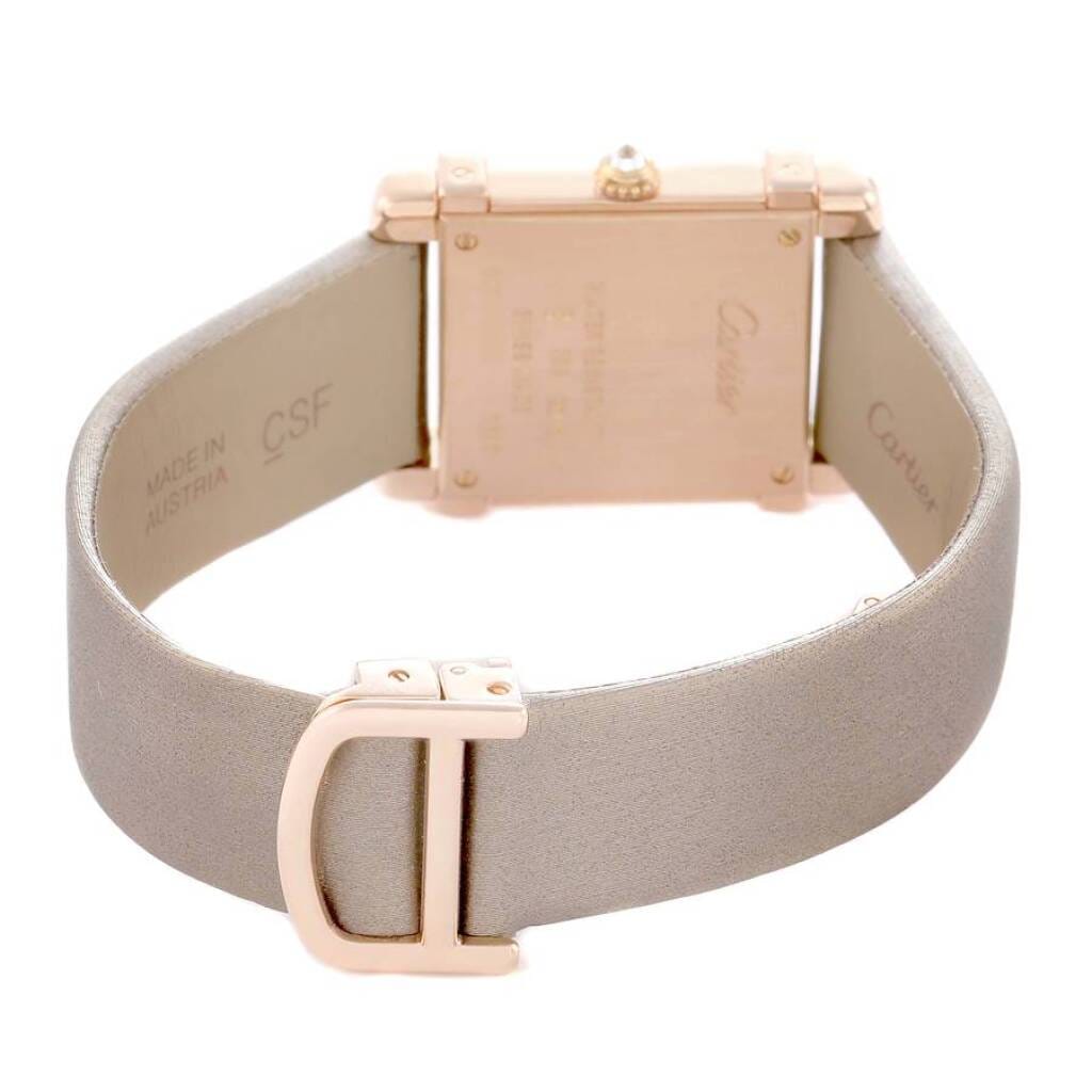 Tank Chinoise (Reference WE300131). A 32mm rose gold diamond-set quartz wristwatch.