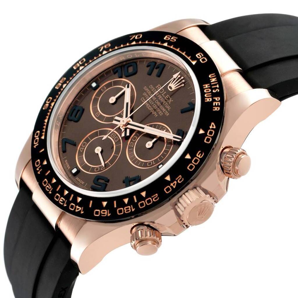 Cosmograph Daytona (Reference 116515LN). A 40mm rose gold automatic wristwatch with chronograph. 2019