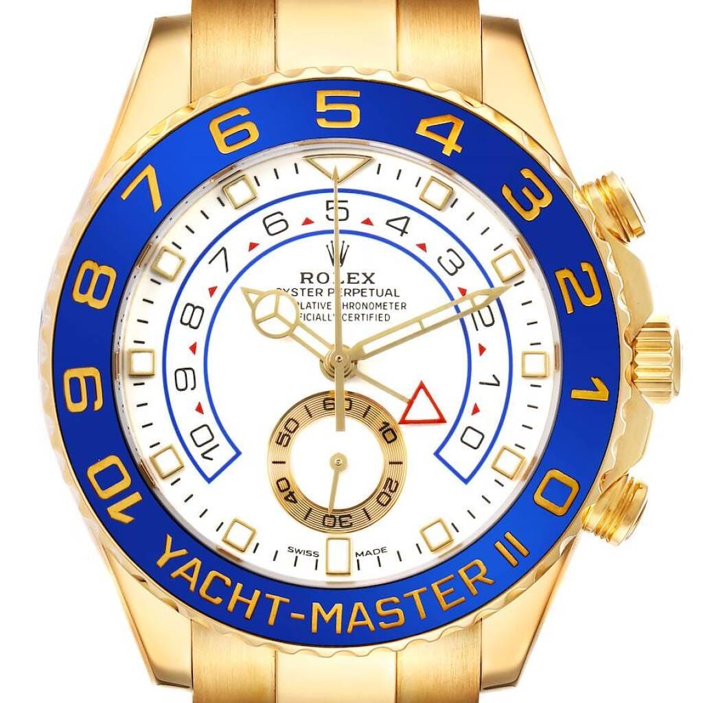 Yacht-Master II (Reference 116688). A 44mm yellow gold automatic wristwatch with chronograph. 2018