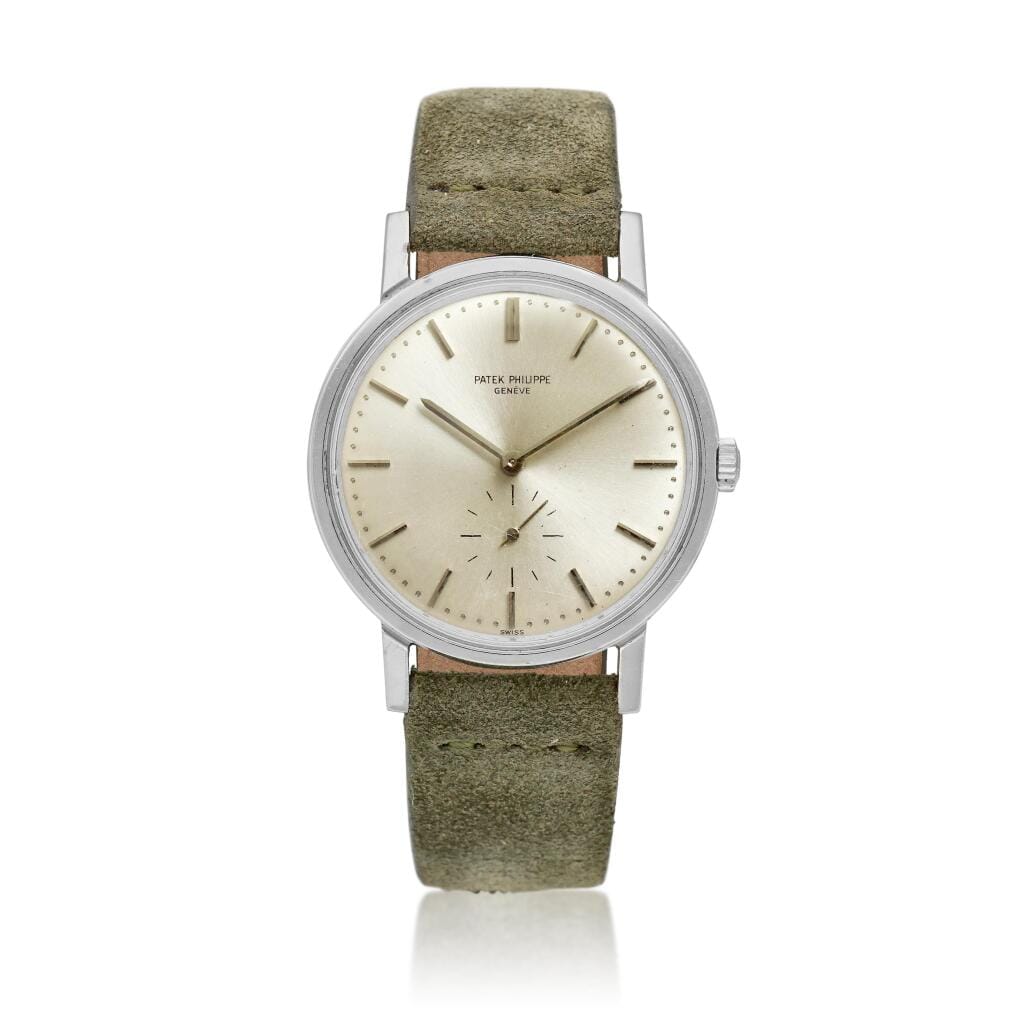 Calatrava (Reference 3466). A stainless steel automatic wristwatch. Circa 1965