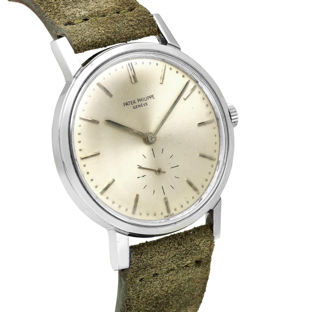 Calatrava (Reference 3466). A stainless steel automatic wristwatch. Circa 1965