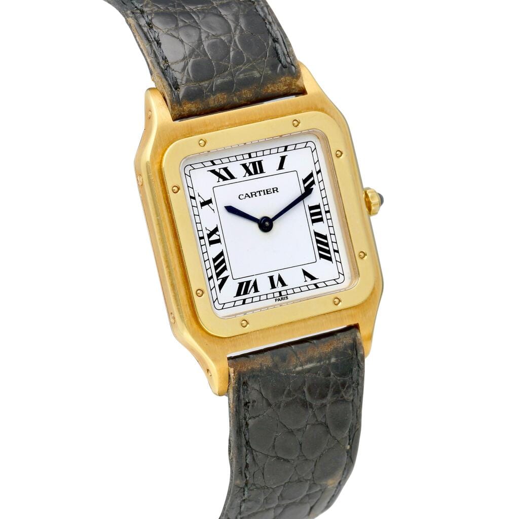 Santos (Reference 96061). A yellow gold mechanical wristwatch, Circa 1990
