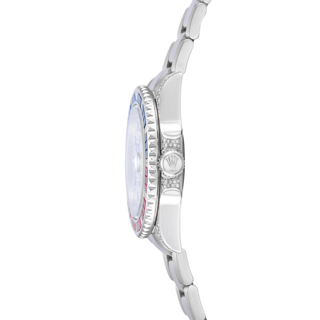 GMT-Master II (Reference 116759SARU), A white gold, diamond, ruby and sapphire-set dual time zone automatic wristwatch with date, Circa 2009