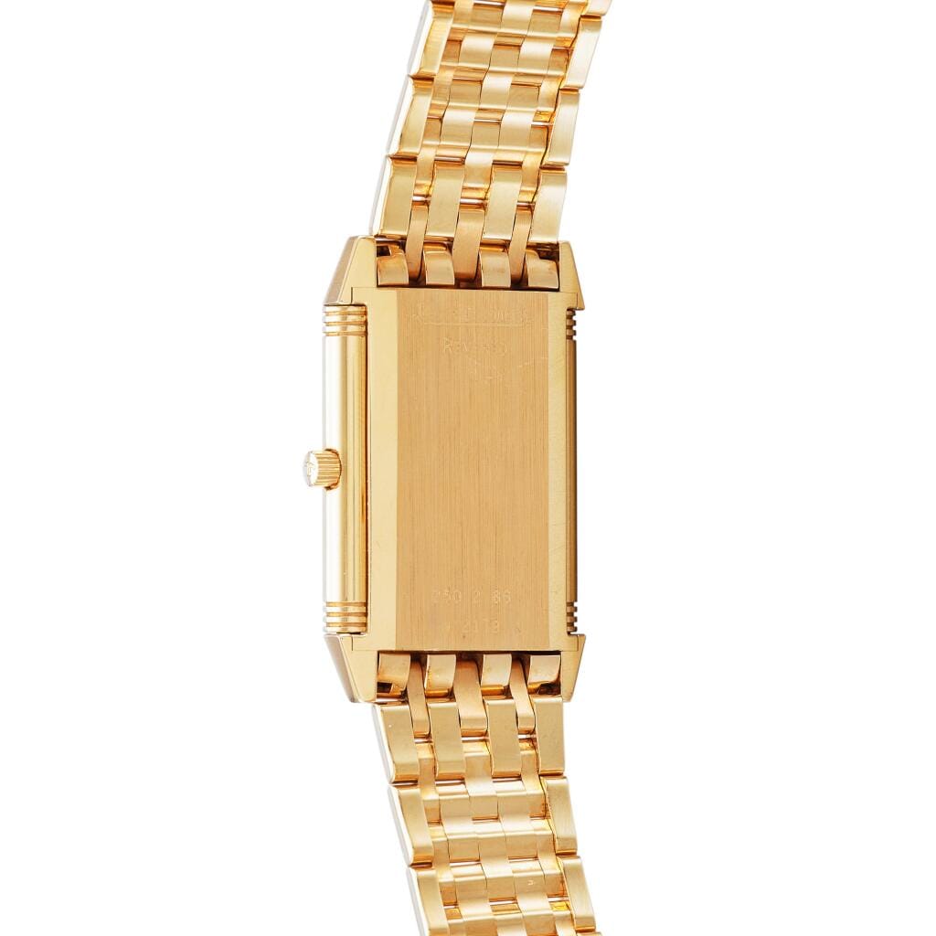 Reverso (Reference 250.2.86). A rose gold mechanical wristwatch with bracelet, Circa 2000