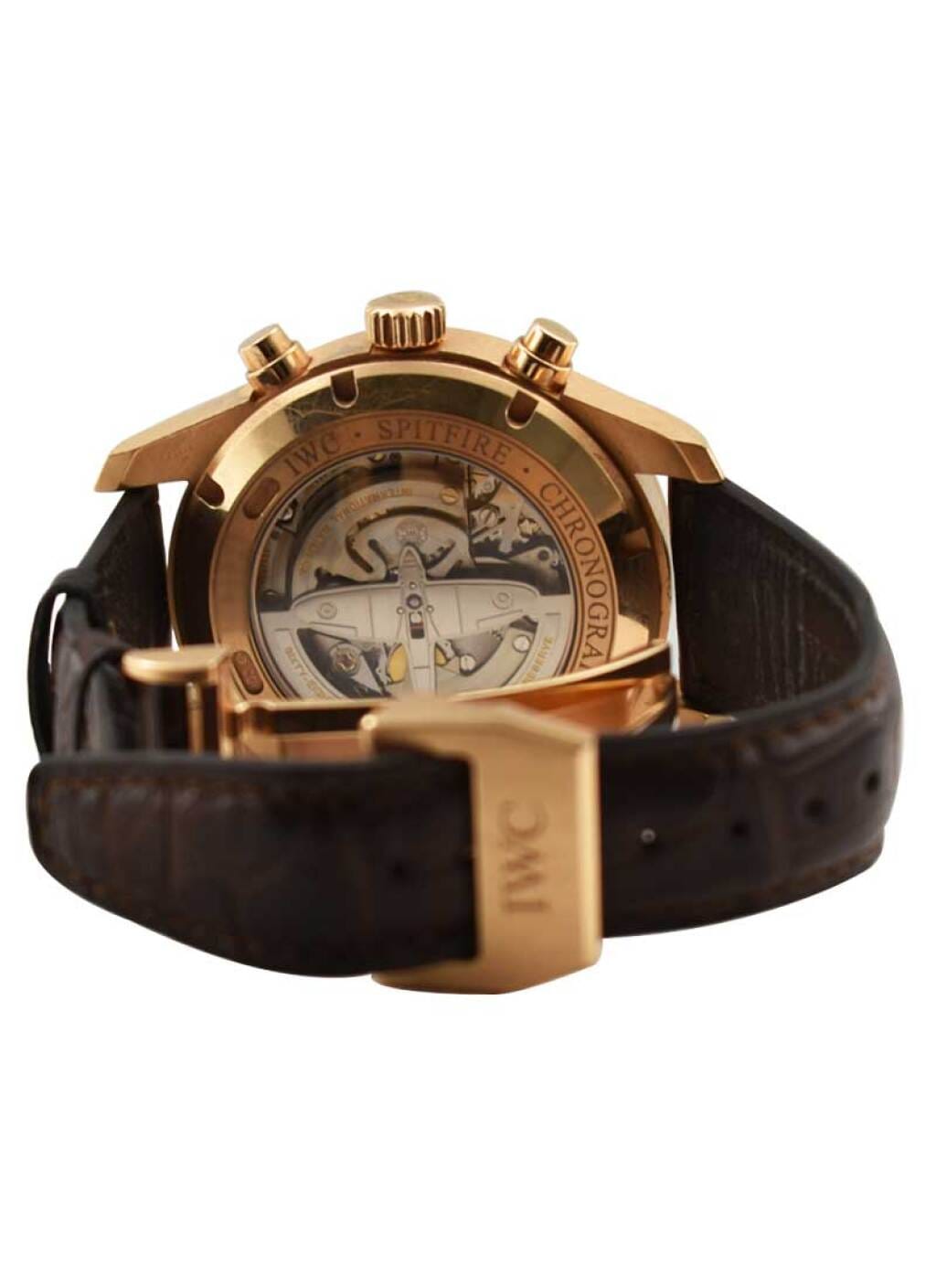 Spitfire (Reference IW379103). A 46mm rose gold automatic wristwatch with date, day, chronograph, leap year, and perpetual calendar. 2013