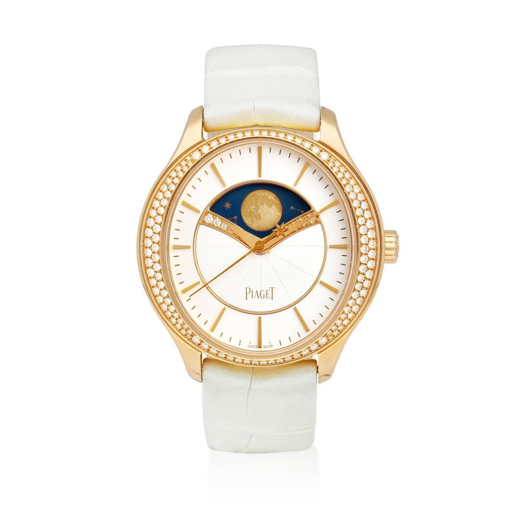 Limelight Stella (Reference P11179). A rose gold and diamond-set automatic wristwatch with moon phases. Circa 2015
