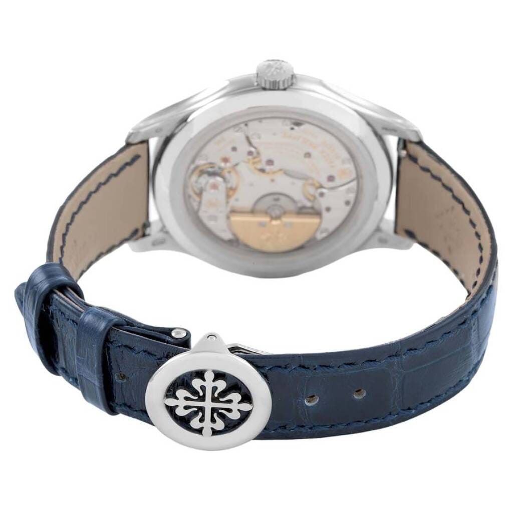 Grand Complications (Reference 5327G-001). A 39mm white gold automatic wristwatch with date, day, month, moon phase, 12 hour-format, leap year, and perpetual calendar. 2019