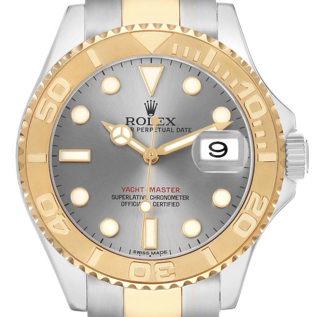Yacht-Master (Reference 16623). A 40mm yellow gold stainless steel automatic wristwatch with date.