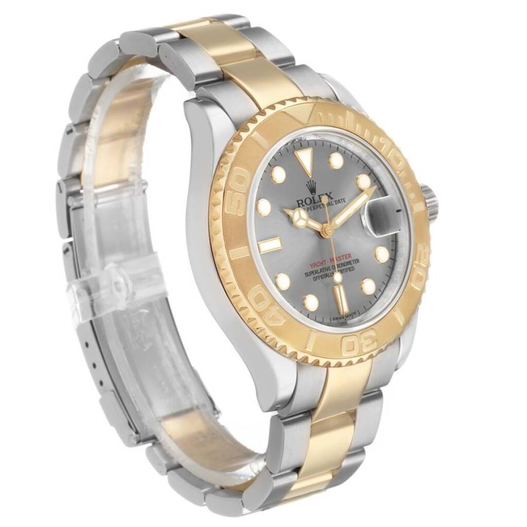 Yacht-Master (Reference 16623). A 40mm yellow gold stainless steel automatic wristwatch with date.