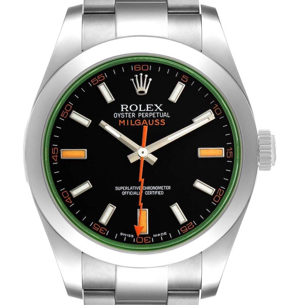 Milgauss (Reference 116400GV). A 40mm stainless steel automatic wristwatch. 2009