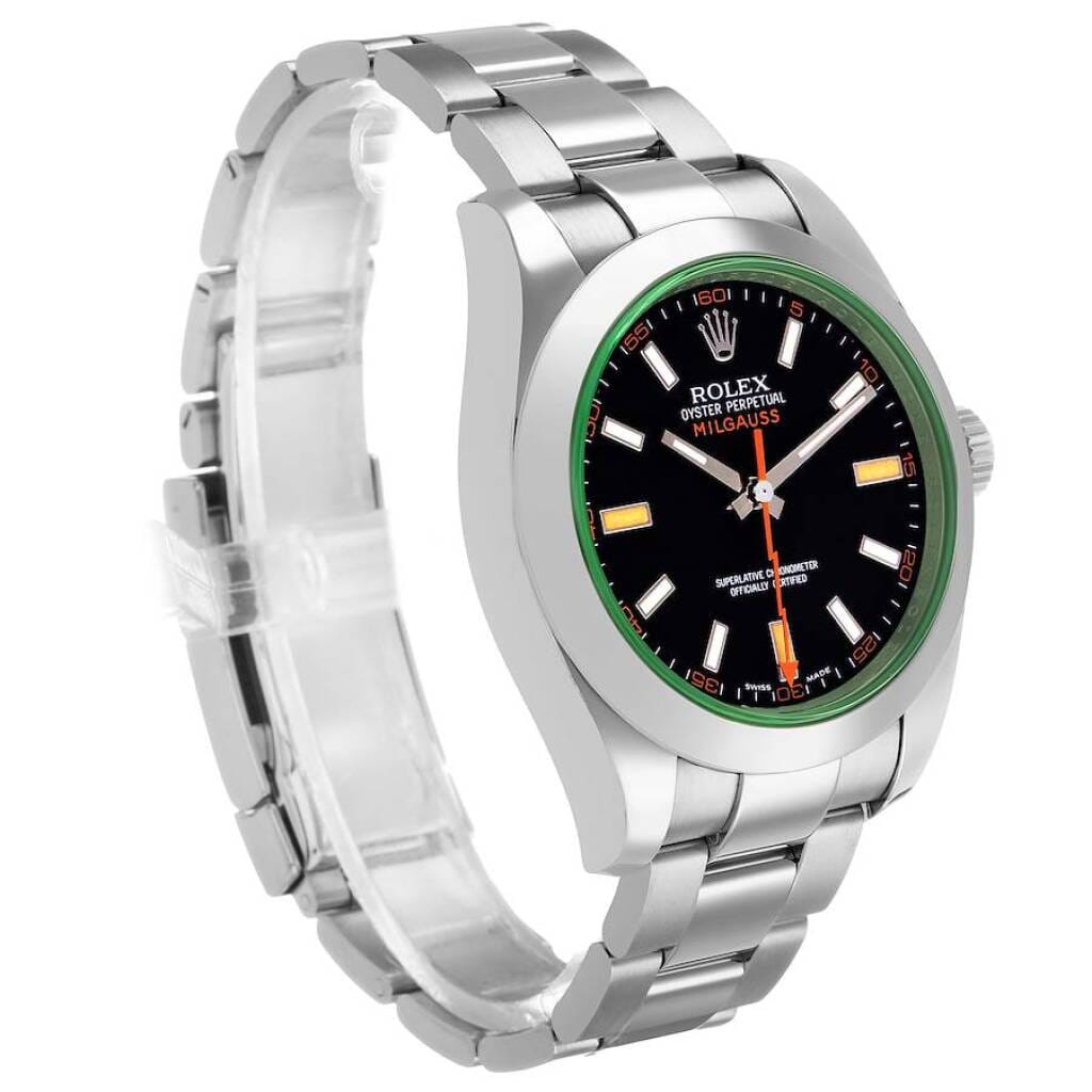 Milgauss (Reference 116400GV). A 40mm stainless steel automatic wristwatch. 2009