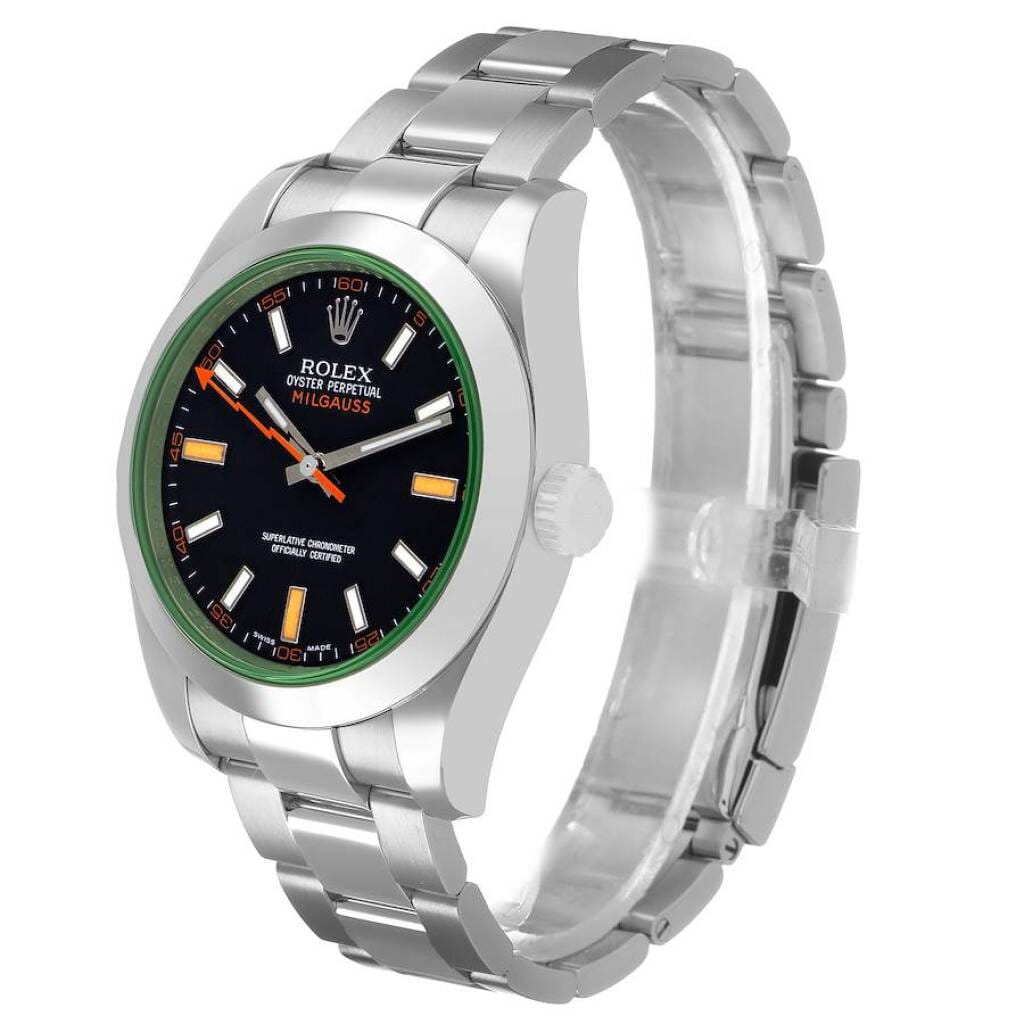 Milgauss (Reference 116400GV). A 40mm stainless steel automatic wristwatch. 2009