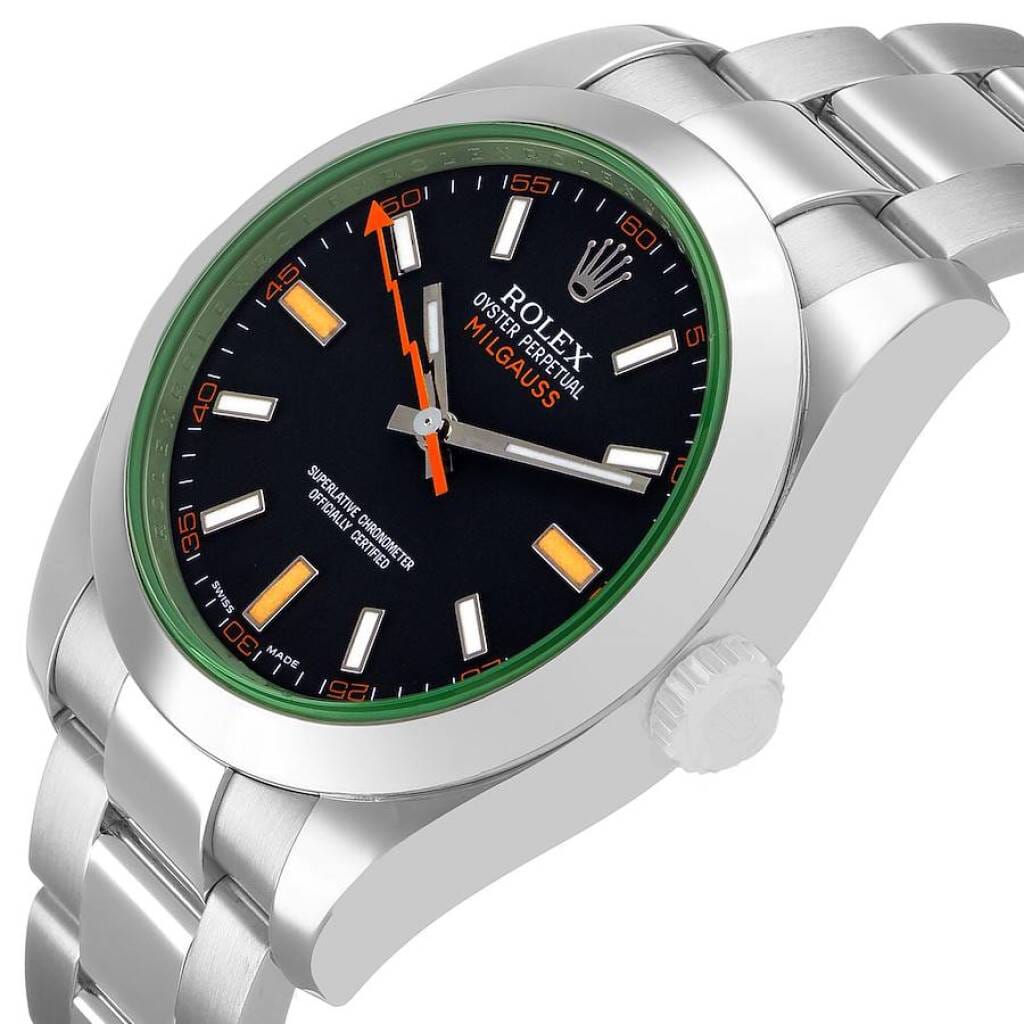 Milgauss (Reference 116400GV). A 40mm stainless steel automatic wristwatch. 2009