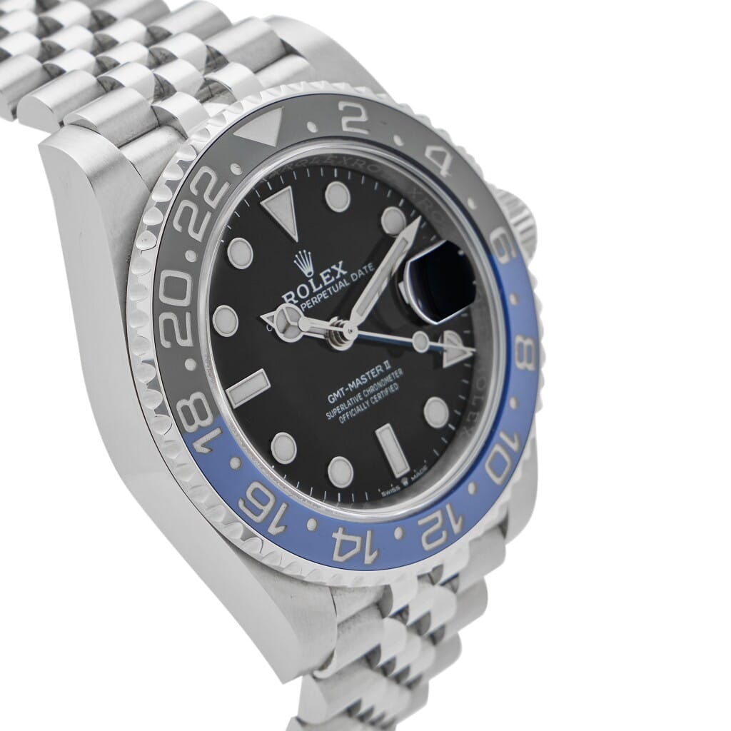 GMT-Master II Batgirl (Reference 126710BLNR). A 40mm stainless steel automatic wristwatch with date and dual time. 2021