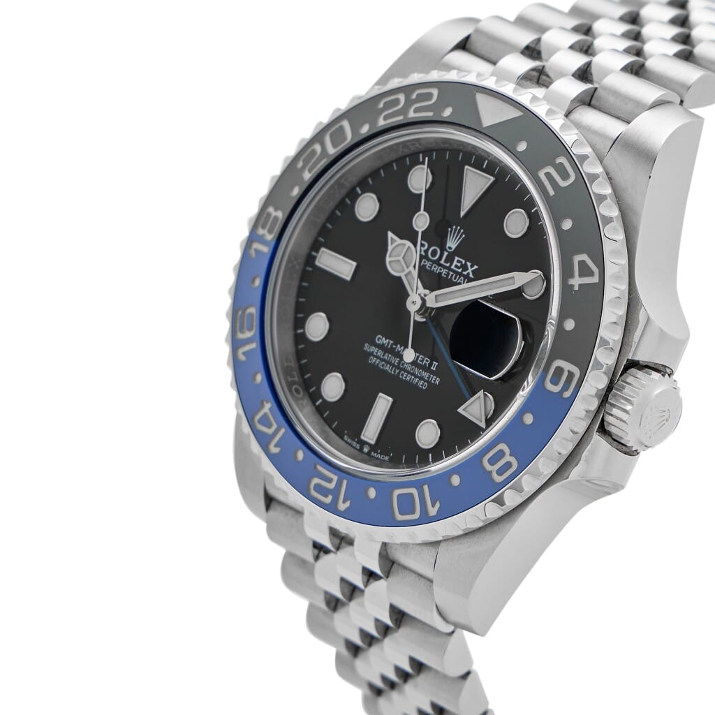 GMT-Master II Batgirl (Reference 126710BLNR). A 40mm stainless steel automatic wristwatch with date and dual time. 2021