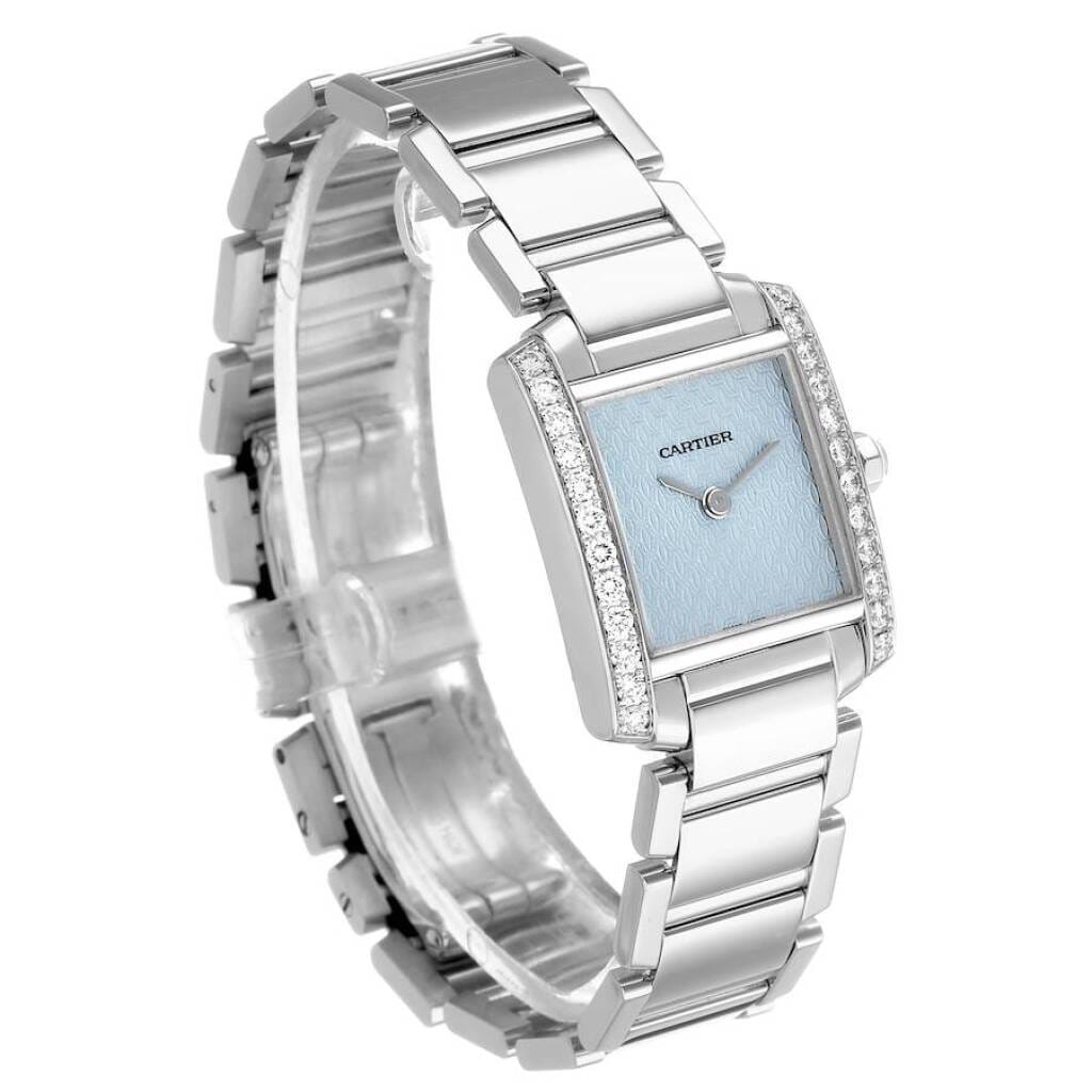Tank Francaise (Reference WE1019S3). A 25mm white gold diamond-set quartz wristwatch. 2000