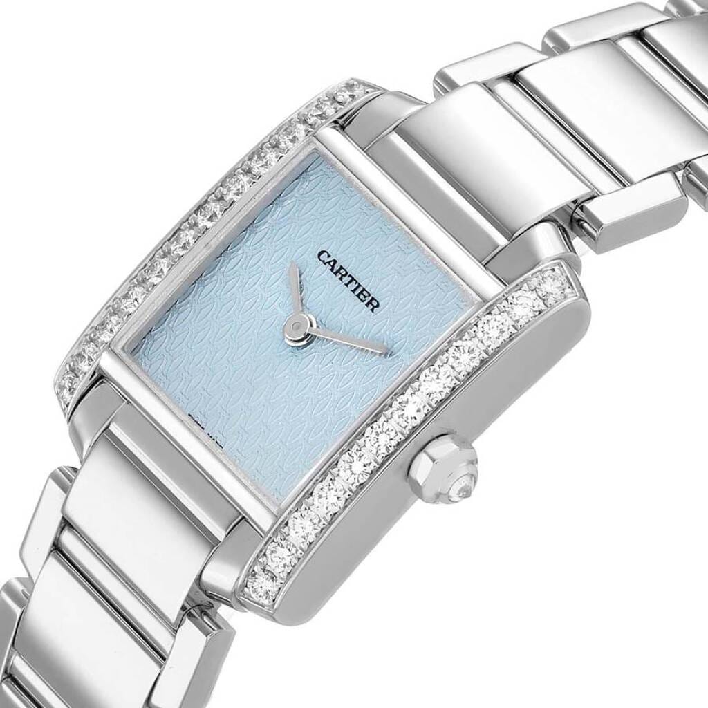 Tank Francaise (Reference WE1019S3). A 25mm white gold diamond-set quartz wristwatch. 2000
