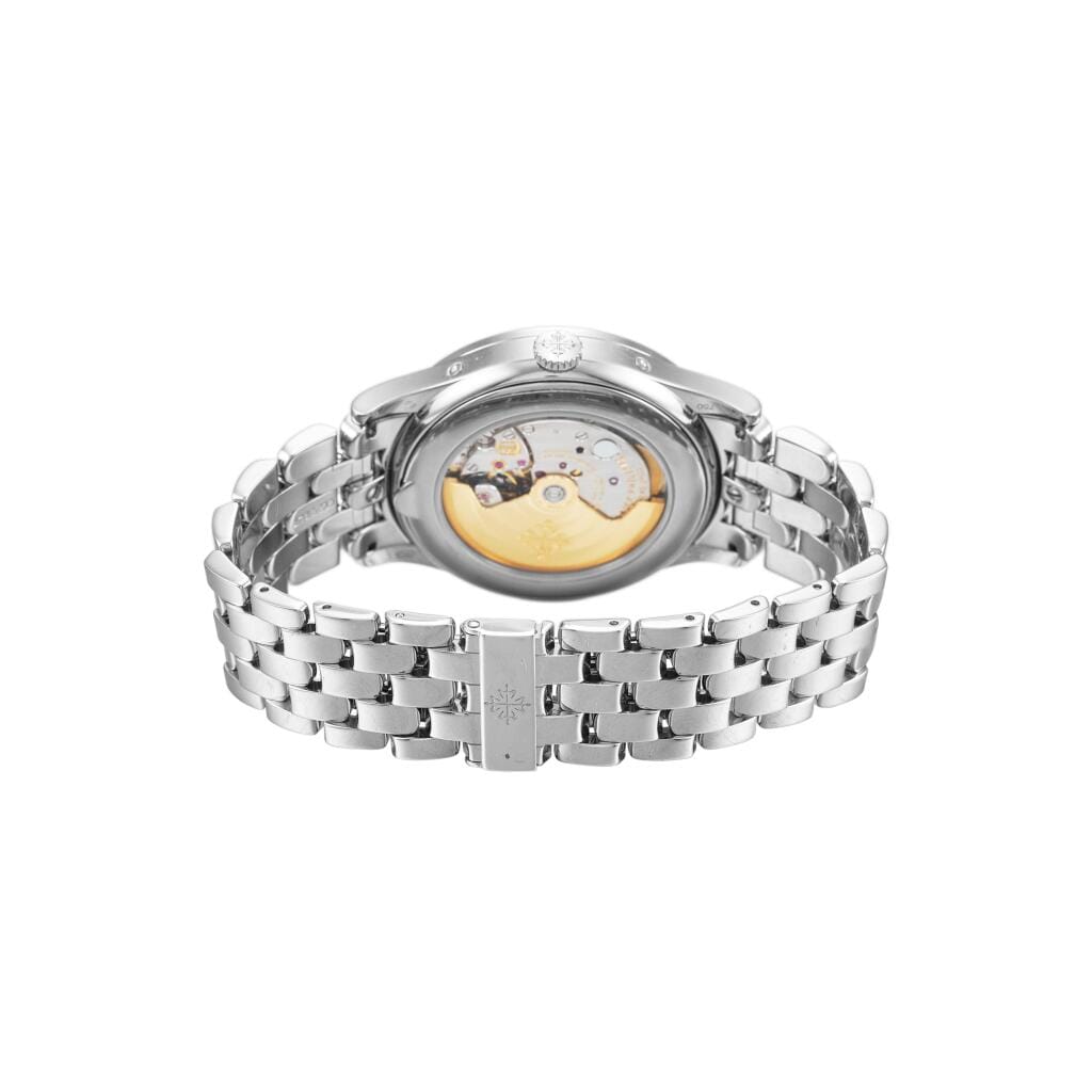 Complications (Reference 5396/1G). A white gold annual calendar automatic wristwatch with moon phases and bracelet. Circa 2013