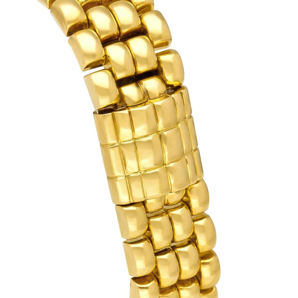 Rolex. A yellow gold manual wind bracelet watch with concealed dial. Circa 1948