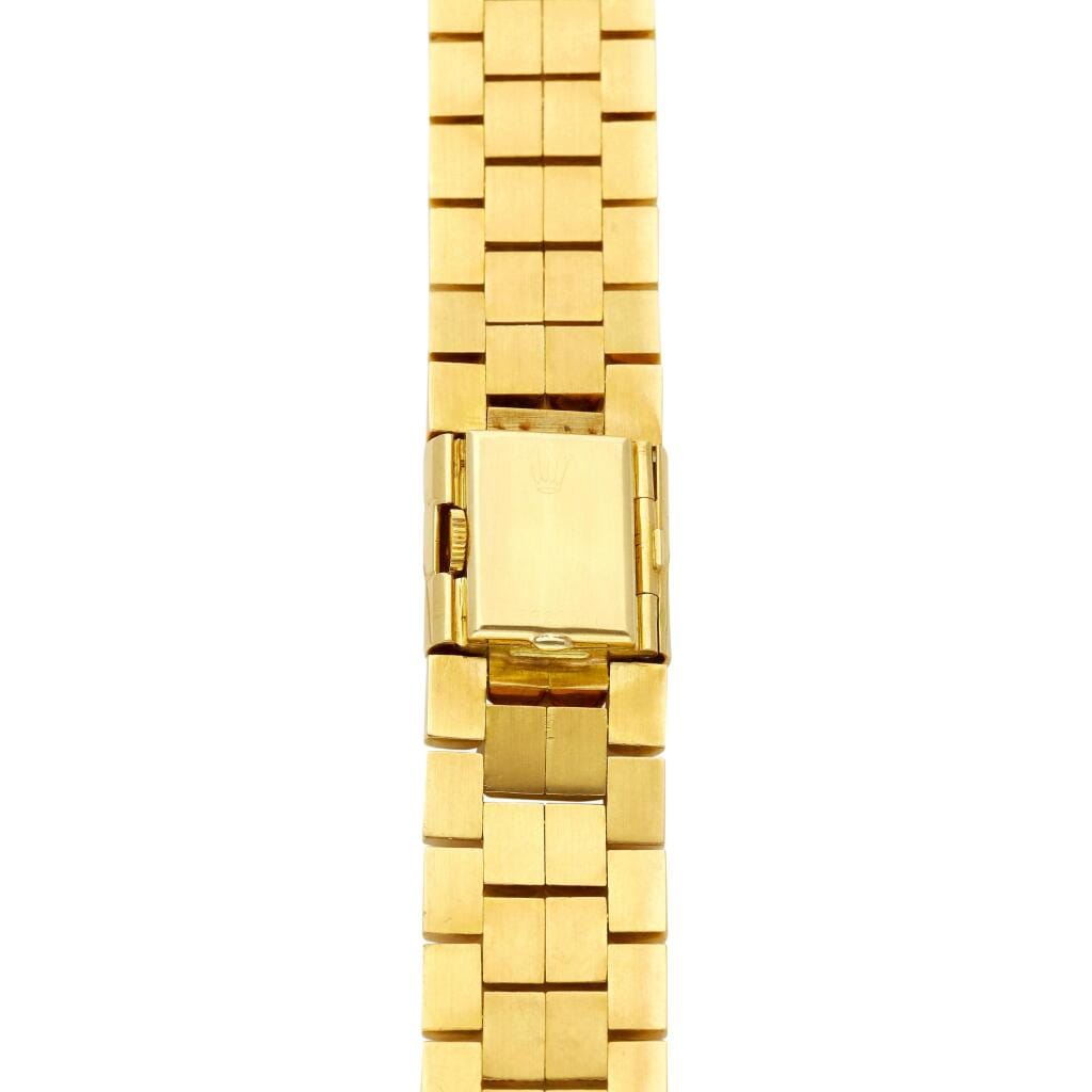 Rolex. A yellow gold manual wind bracelet watch with concealed dial. Circa 1948